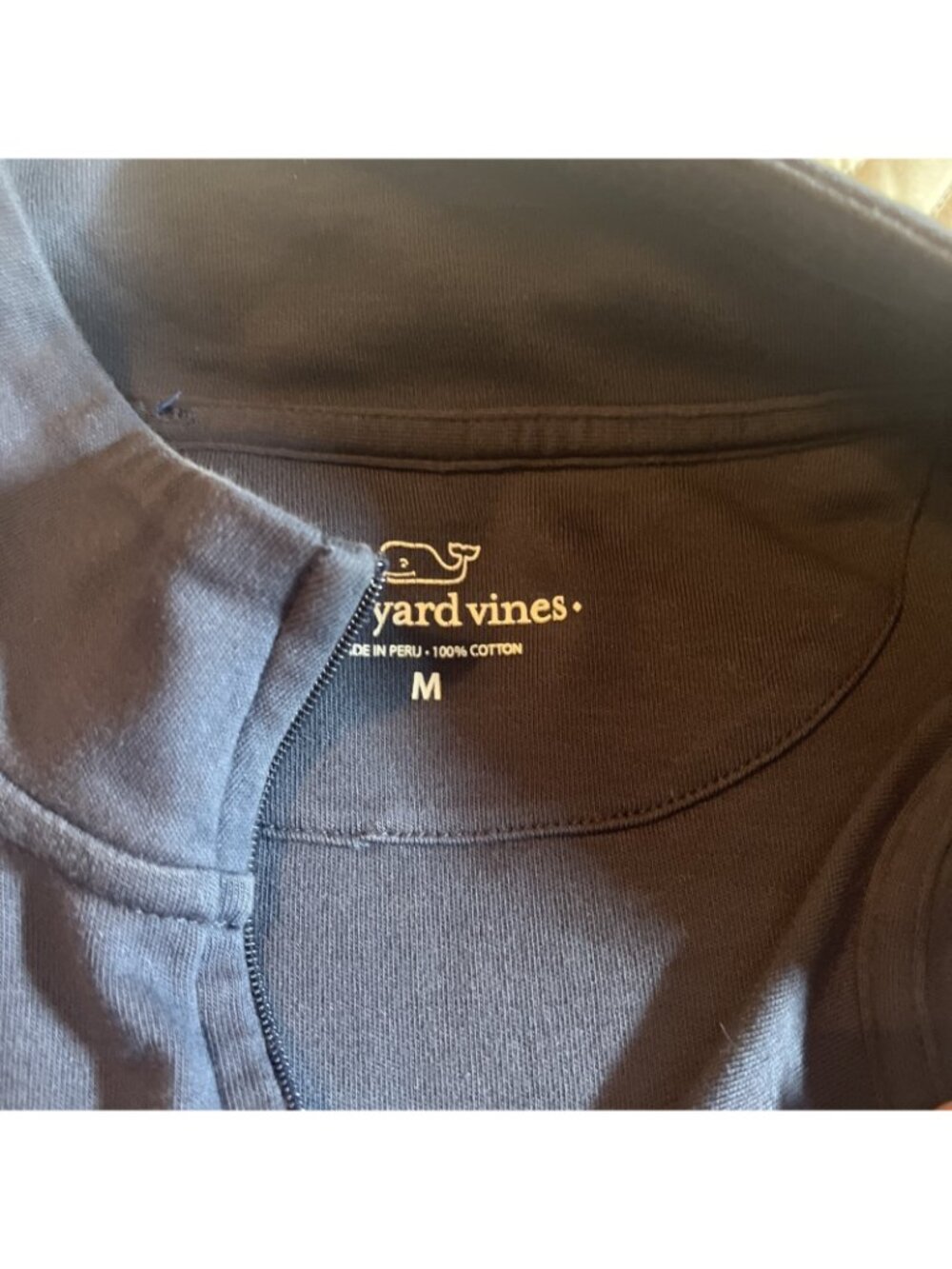 Vineyard Vines women's pullover sweatshirt Medium Navy Blue 1/4 Zip - Picture 3 of 5
